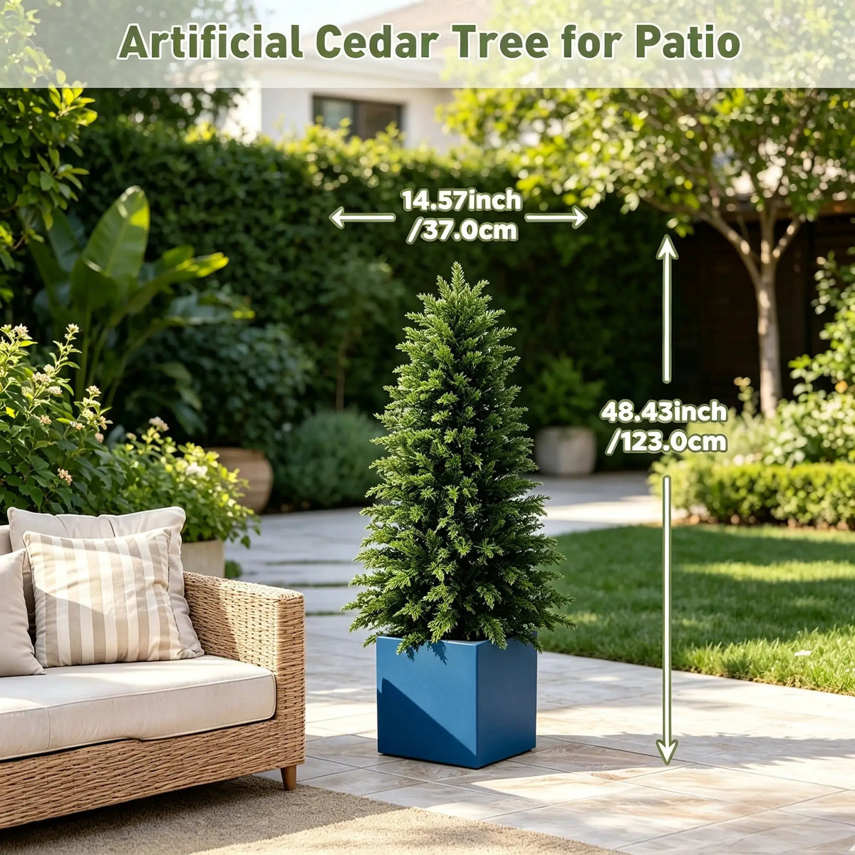 Artificial Cedar Topiary | UV Resistant | Faux Evergreen | 2 To 6 Feet