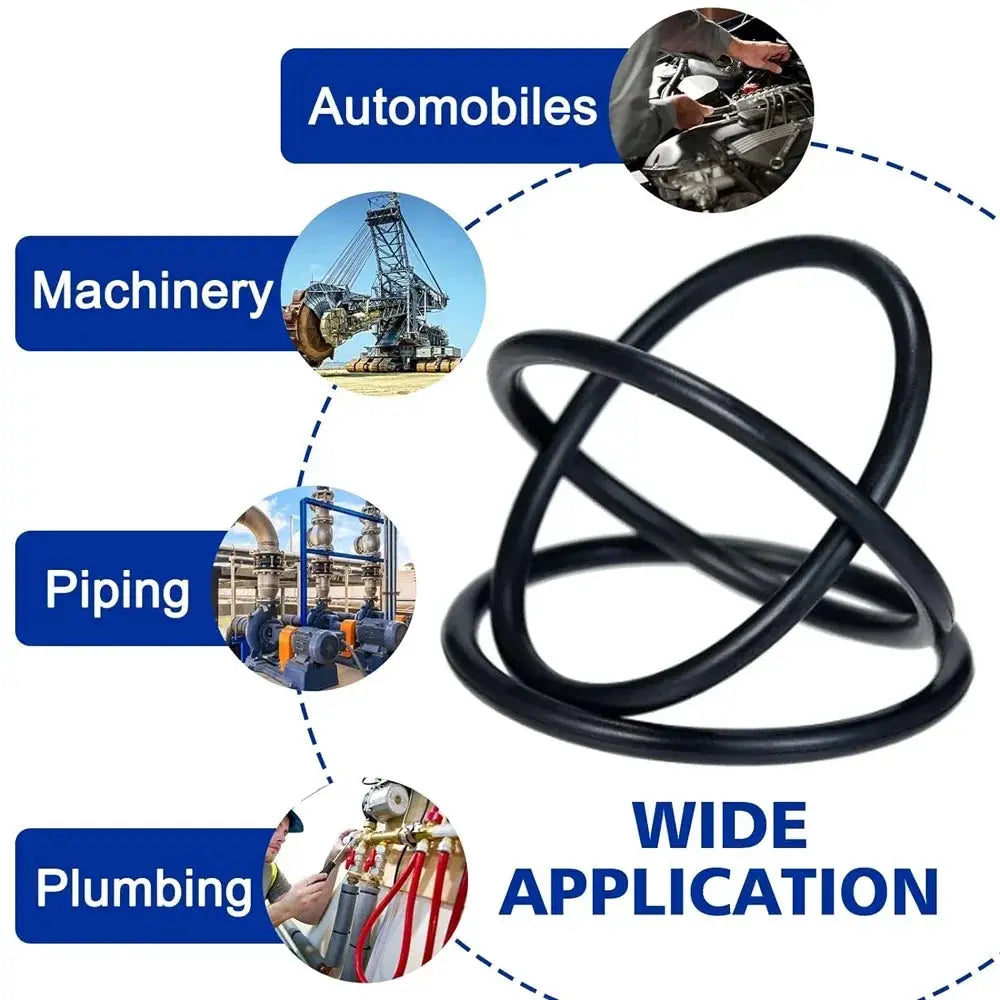 419/225PCS Set Universal O-Ring Assortment 32 Size Nitrile Rubber Ring Seal O Ring Gasket for Plumbing Automotive Faucet Repair from PriceLows™