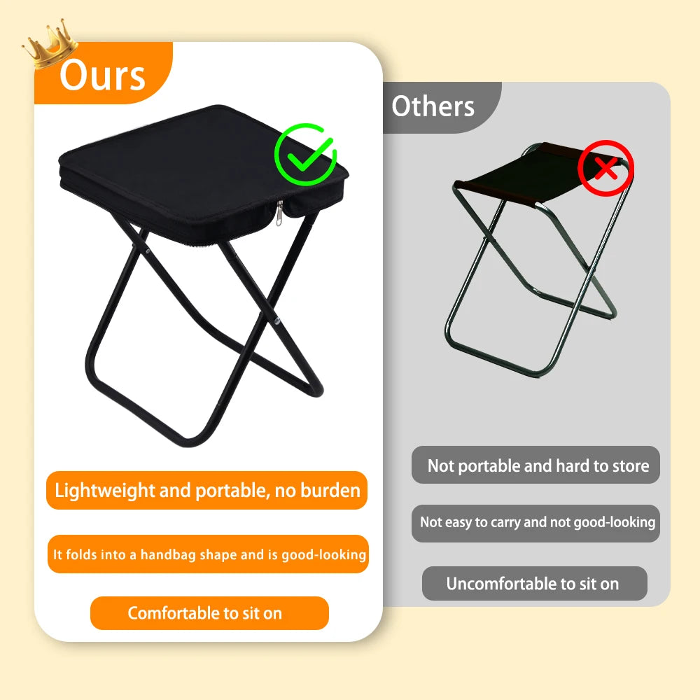Camping Folding Chair | Lightweight | Carbon Steel Frame | One Size