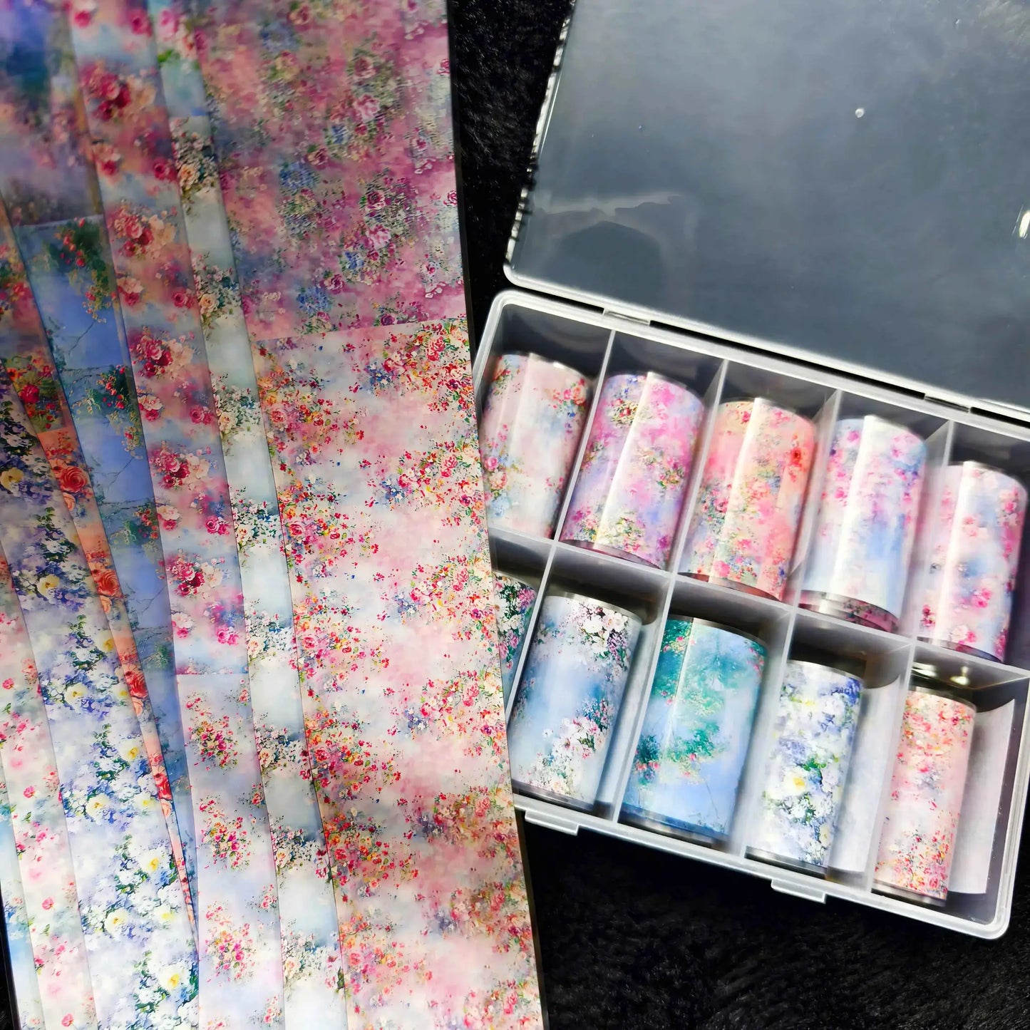 10Rolls Halloween Flower Plaid Angel Marble Bow Nail Foils Transfer Paper Nail Art Stickers Decal Nails Decoration from PriceLows™