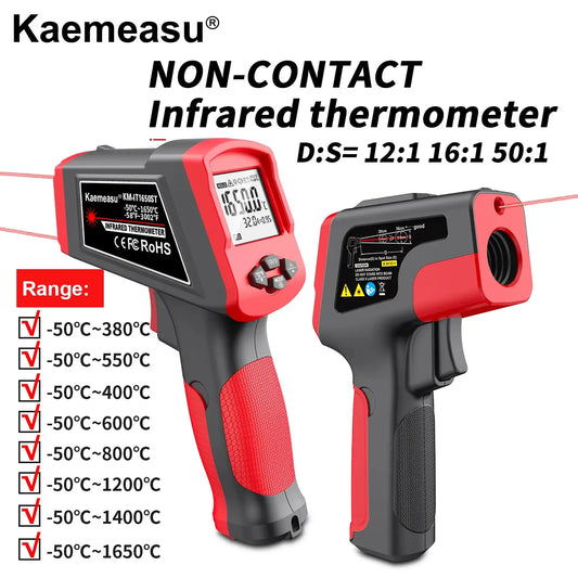 Infrared Thermometer Gun Home & Industrial Non-Contact Digital Laser Thermometer for Engine Kitchen BBQ Pizza Oil Cooking Meat from PriceLows™