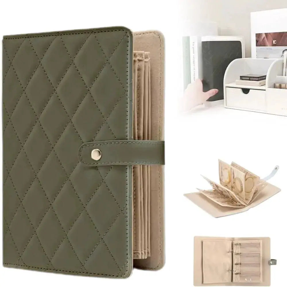 Transparent Jewelry Storage Book with Zipper Velvet Jewelry Packaging Box Luxury PU Leather Clear Pockets Jewelry Organizer from PriceLows™
