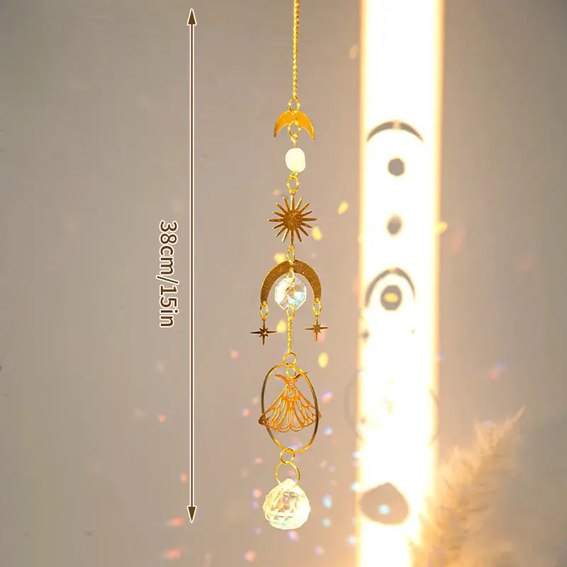 Sun Catcher Crystal Suncatcher Wind Chimes Sunflower Prism Ball Pendant Home Decoration Outdoor Decor and Accessories from PriceLows™