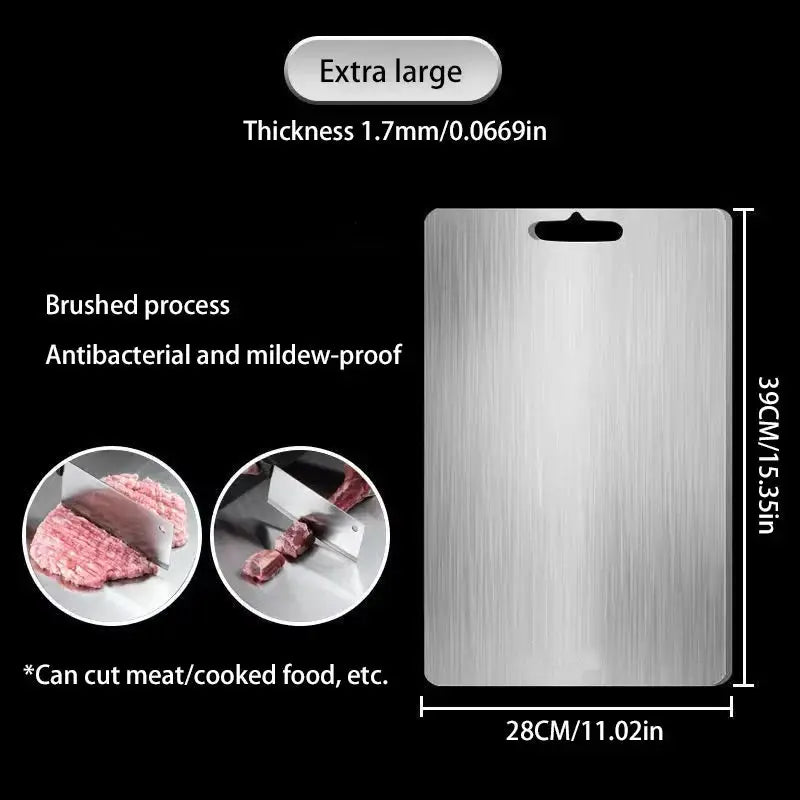 Stainless Steel Cutting Board | Double Sided | 316 Steel | Juice Groove