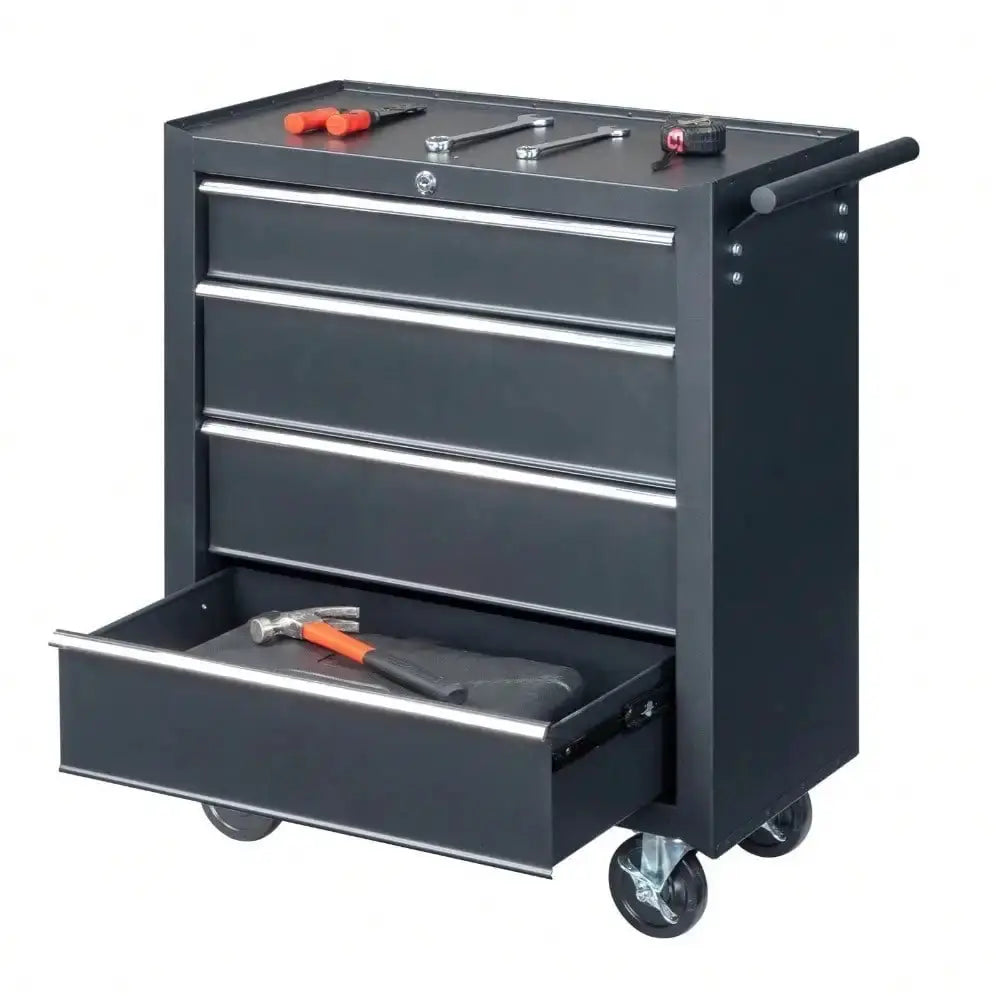 Black 4 Drawers Rolling Garage Workshop Tool Organizer Tool Chest Tool Cabinet from PriceLows™