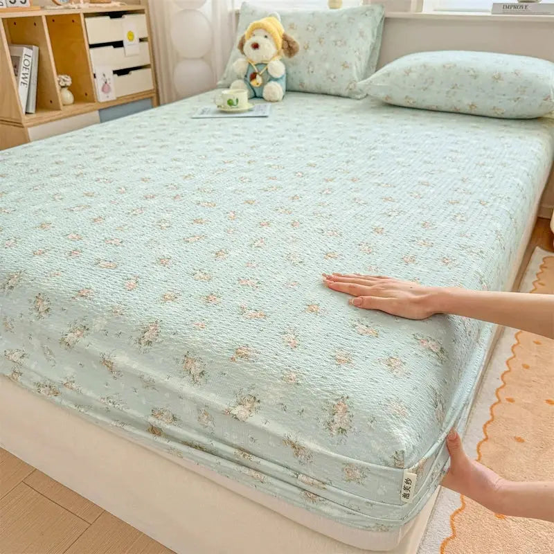 Spring & Summer New Arrival – Puff Chiffon Printed Fitted Bed Sheet for Girls / Kids / Bedroom Decor from PriceLows™