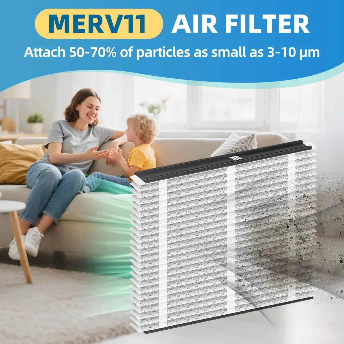 310 Replacement Air Filter 20x20x4 MERV 11 Compatible with Air Purifiers Model 1310 2310 3310 4300 HVAC AC Furnace Filter 2Packs from PriceLows™
