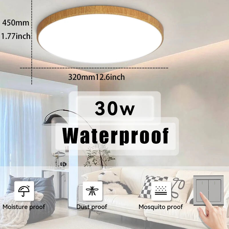 Waterproof LED Ceiling Light | 30W-40W | 220V | Black