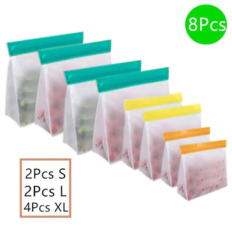 Reusable Silicone Food Bag Stand Up | Leakproof | Freezer Safe | One Size
