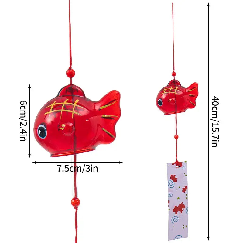 Stained Glass Wind Chimes Small Golden Fish Wind Chimes Can DIY Hand-painted Outdoor Hanging Ornaments Birthday Gift Crafts from PriceLows™