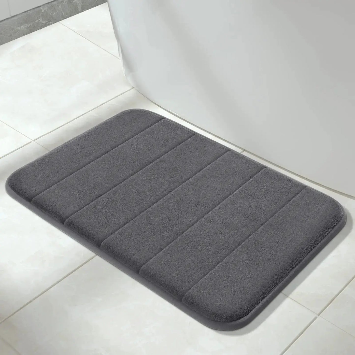 1/2/3pc Set Memory Foam Bath Mat Bathroom Anti-skid Carpet Quick Water Absorption Machine Washable Soft Comfortable Floor Rug from PriceLows™