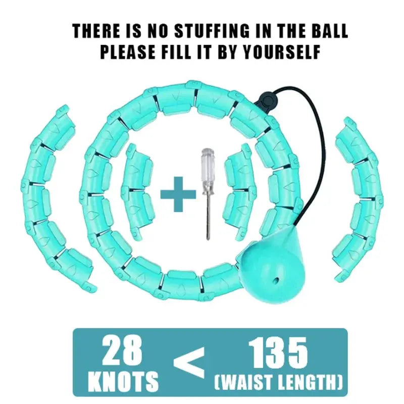 Weighted Adjustable Hula Hoop | Shock Absorbing Massage | Infinite Knot Link