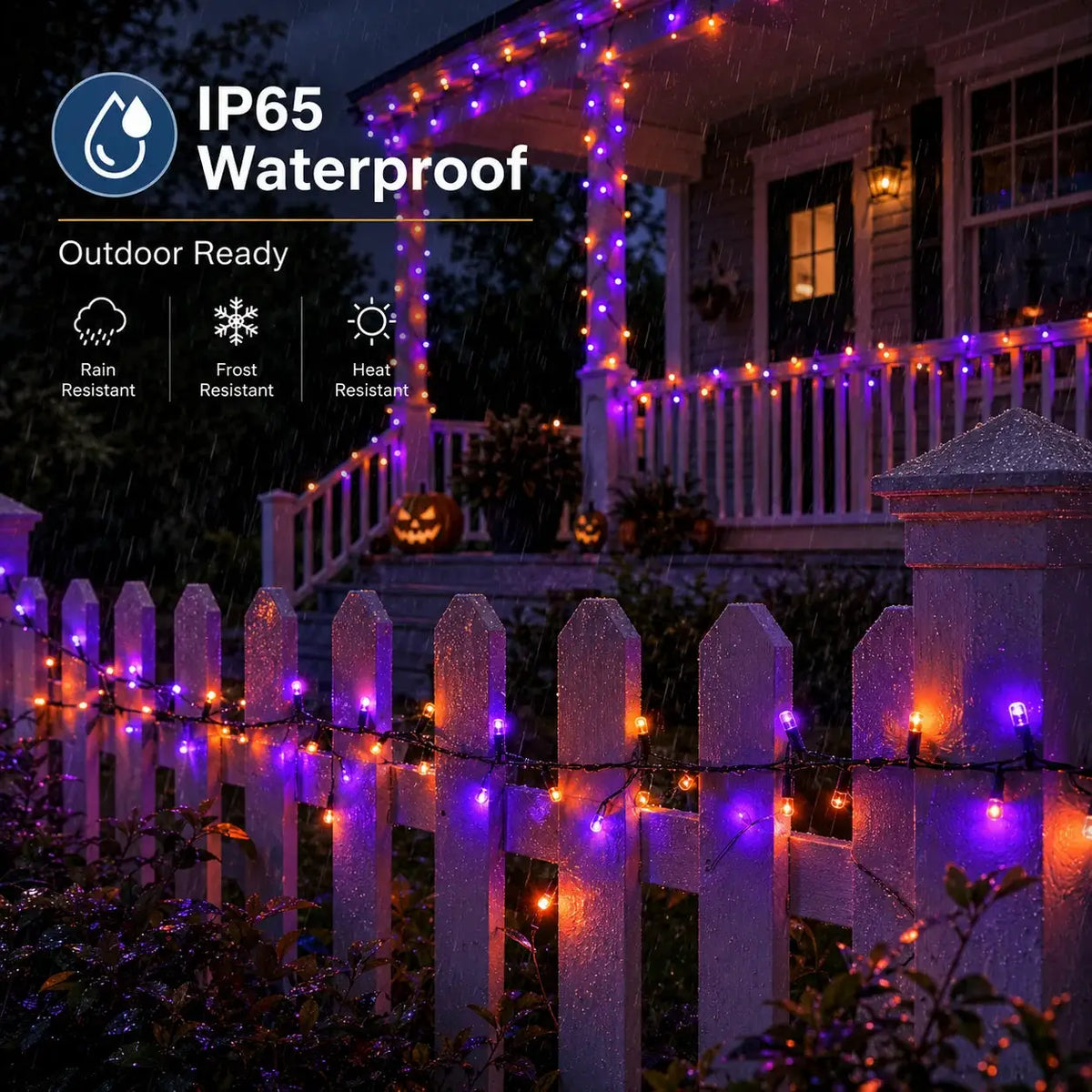 Halloween Solar String Lights | 335 Ft Length | 800 LED Bulbs | With Remote