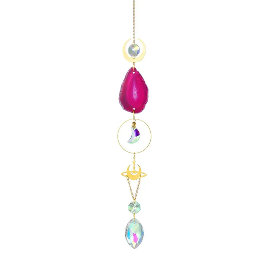 1pc Agate Sun Catcher Wind Chime Pendant Indoor and Outdoor Decoration Wind Chime Rainbow Maker Garden Home Decor Gift from PriceLows™