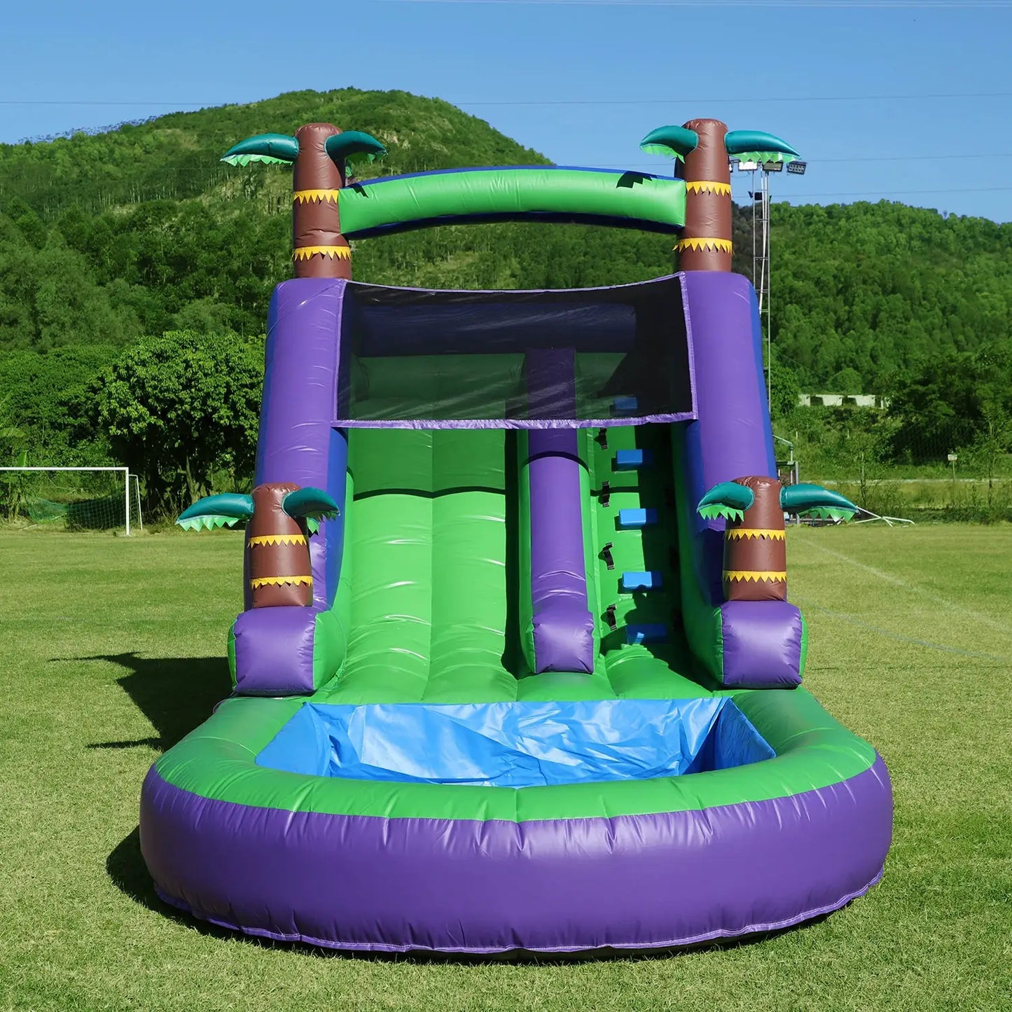 Inflatable water slide, Commercial Bounce House with Water Slide PVC and a 1100W Air blower 21ft/6.4M from PriceLows™