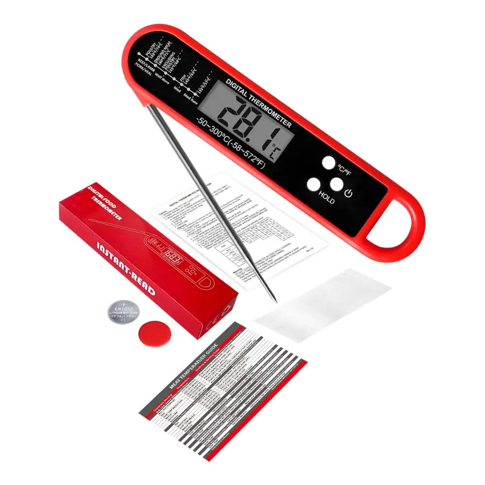 Meat Thermometer | Waterproof Digital | Instant Read | For Cooking BBQ
