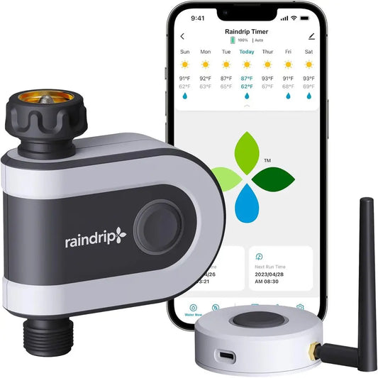 Smart Water Sprinkler Timer, Hose-End Controller for Garden Irrigation, App Control via 2.4 GHz, Compatible with GHT, Gray from PriceLows™