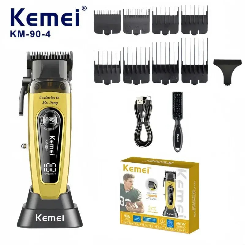 Kemei Cordless Hair Clipper | Brushless Motor | 90Min Battery Unisex