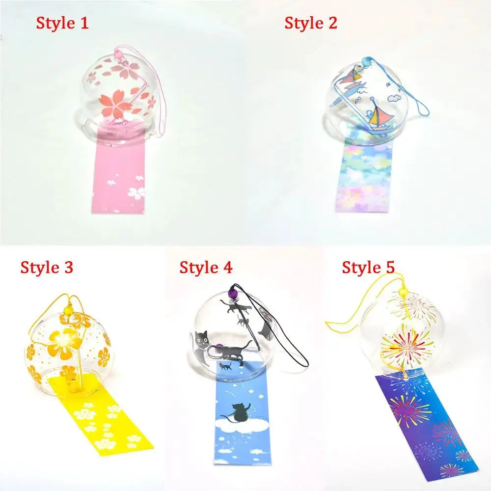1Pcs Creative Wind Bell Japan Wind Chimes Handmade Glass Furin Spa Japanese Room Decor Garden Pendant Kitchen Office Home Decor from PriceLows™