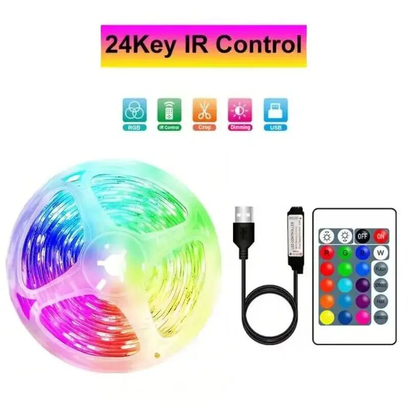 WiFi USB LED Strip Works with Alexa Tuya Smart Life 1M 5M 10M 20M TV Backlight Flexible Tape Light Music Sync Ambient Lighting from PriceLows™