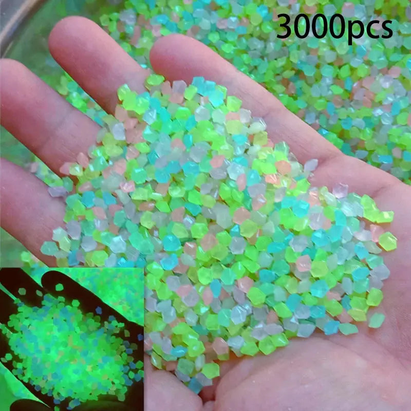 3000Pcs/Bag Luminous Glow Sand, Garden Wedding Party Aquarium Decor, Colorful Reusable Mini Landscape Pot Gardening Supplies from PriceLows™