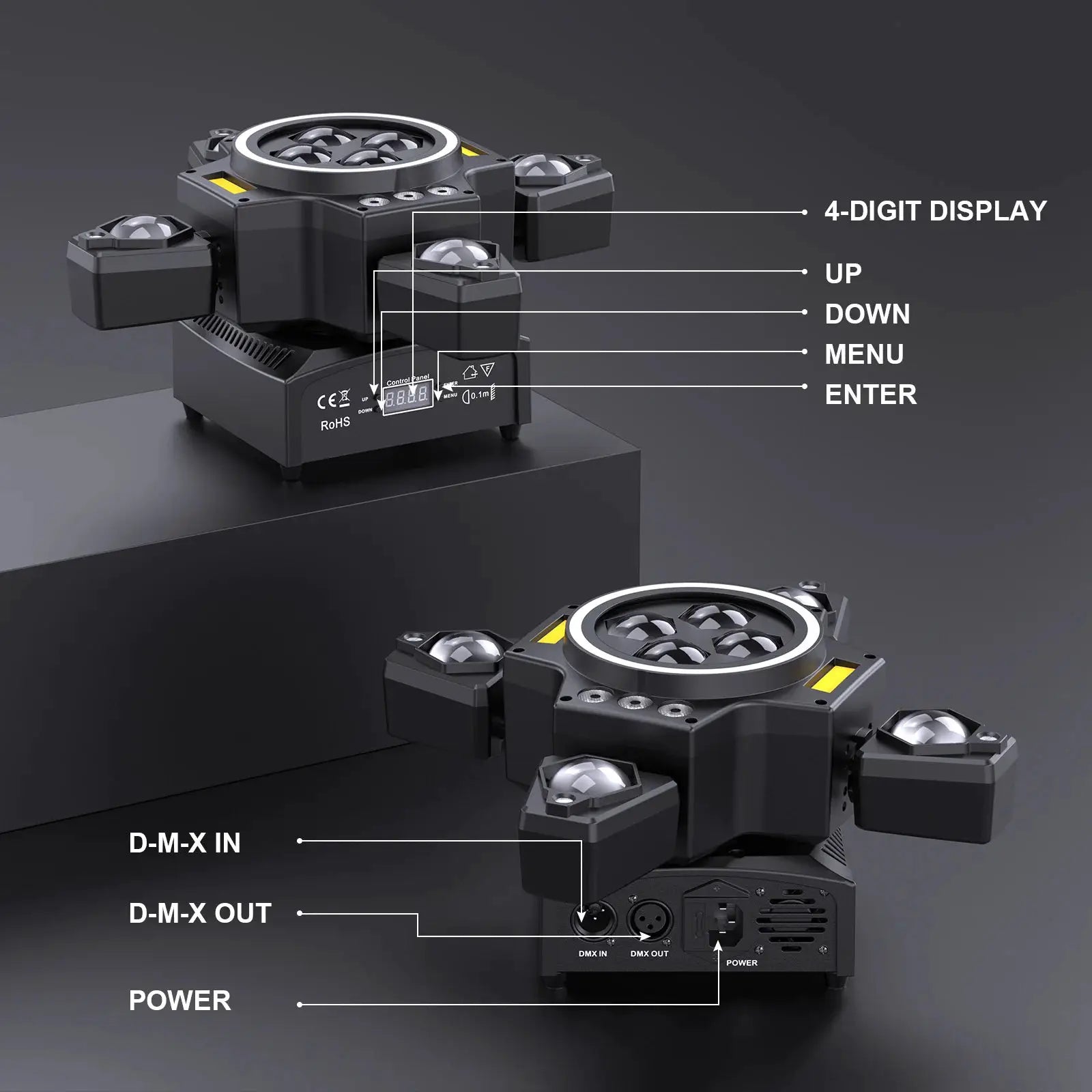 120W 4in1 RGBW Moving Head Light Beam Effect Lights Laser Light Remote Control Stage Lighting for DJ Disco Party Concert Theater from PriceLows™
