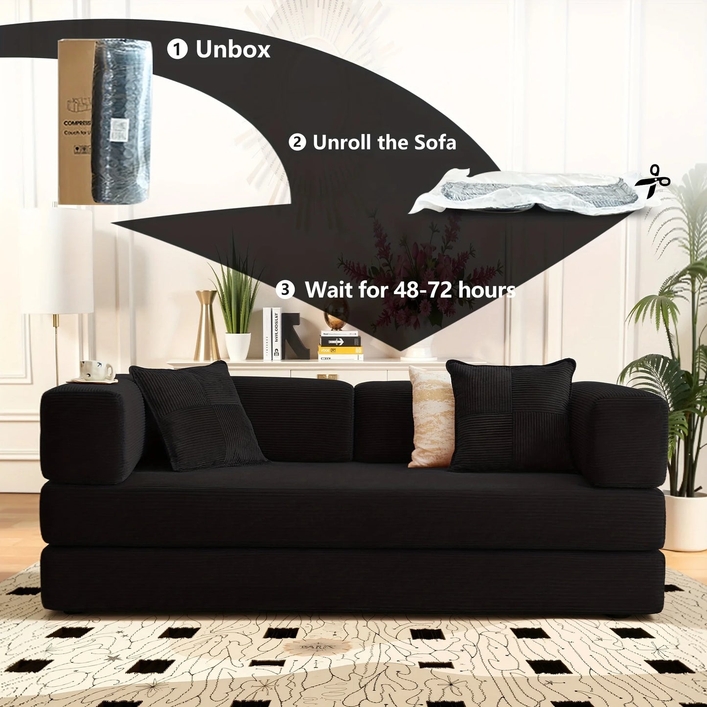 Convertible Sofa Bed | Memory Foam Filling | Four In One | One Size