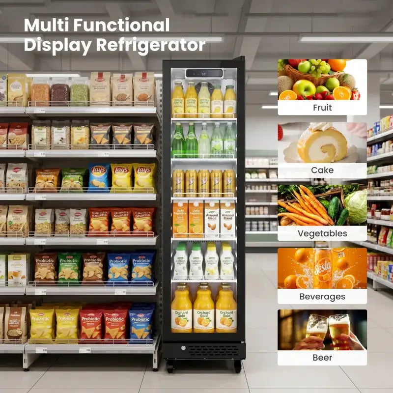 Commercial Freezer Glass Door Beverage Display Cabinets Upright Refrigerator Fresh Cabinet Mini Bar Fridge from PriceLows™