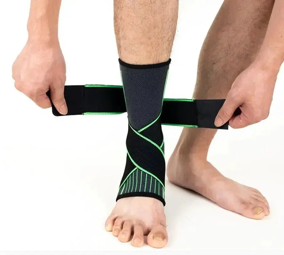 Ankle Support Brace | Breathable Nylon | Compression Strap | Sports Guard