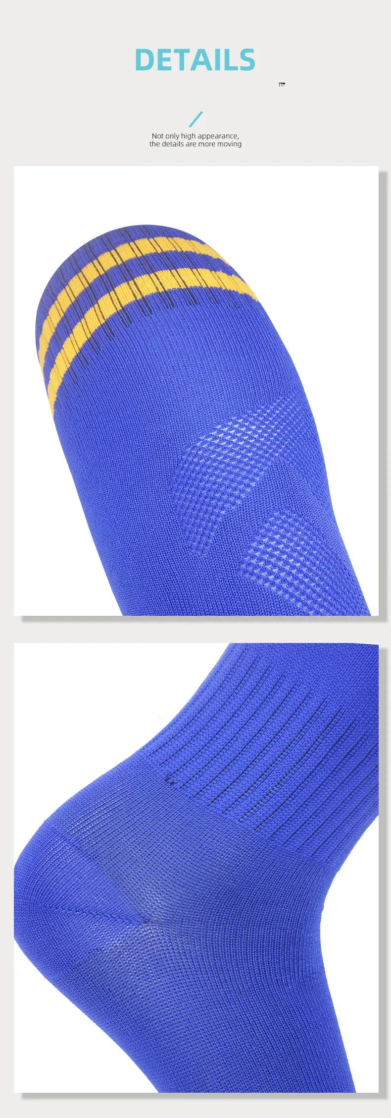 Athletic Socks | Breathable Knit | High Elastic | Youth 30-37