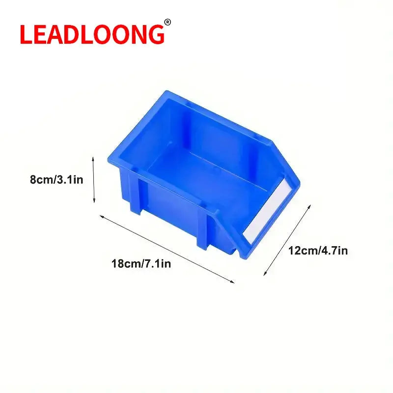 LEADLOONG X1 12pcs 180*120*80mm/7.09*4.72*3.15inch Plastic Stackable Storage Bins Small Tool Component Box for Garage from PriceLows™