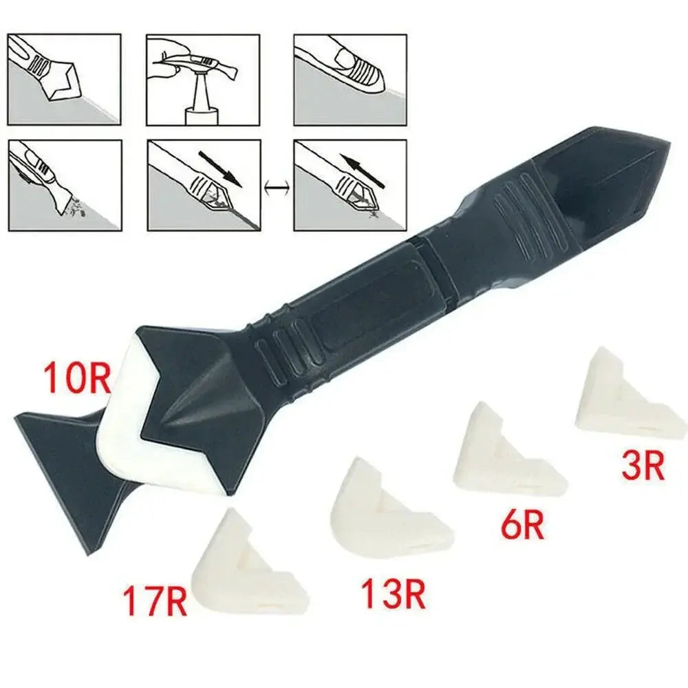 Silicone Scraper Sealant Smooth Remover Tool Set Caulking Finisher Smooth Grout Kit Floor Mould Removal Hand Tools Set from PriceLows™