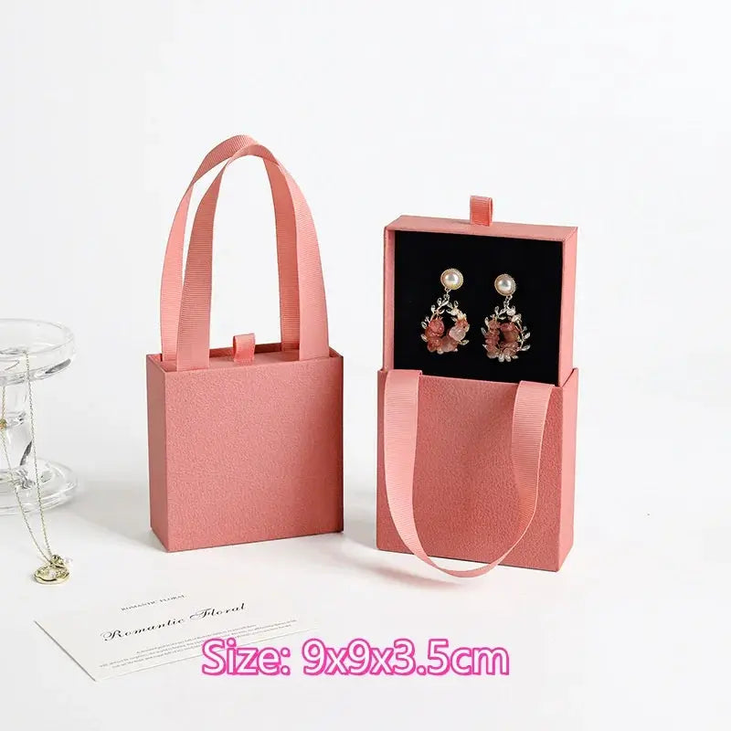 Paper Pull-Out Drawer Jewelry Box Handheld Jewelry Packaging Box Wearing Armor Ring Earring Necklace Storage Gift Box from PriceLows™