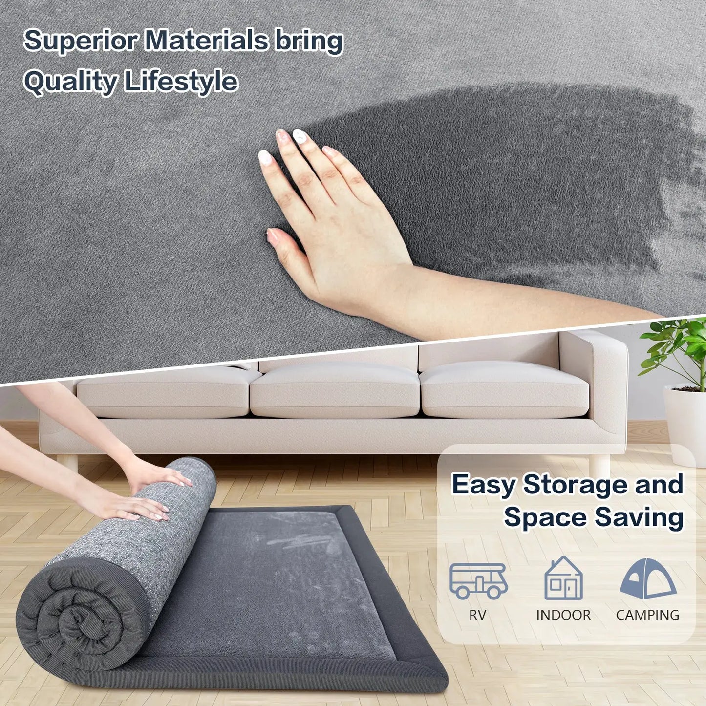 Carpet For Floor 2cm Thick Memory Foam Playpen Mat With Non-slip Bottom For Living Room Soft Velvet Minimalist Carpet Kids Rugs from PriceLows™