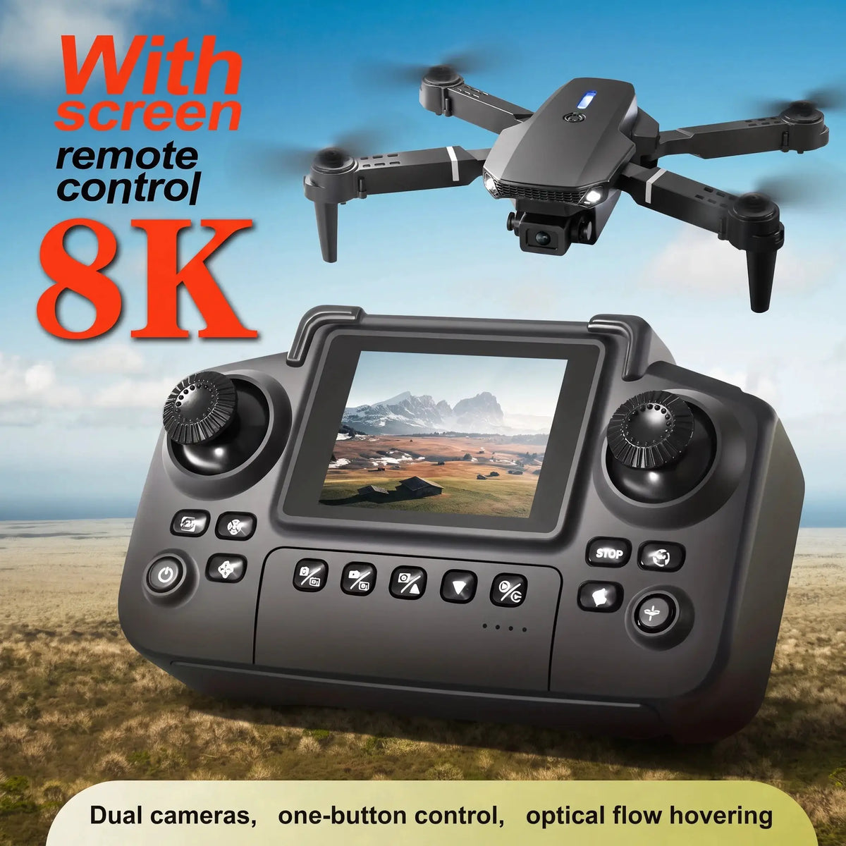 Foldable Drone | Dual Camera | 20 Min Flight | Compact Size