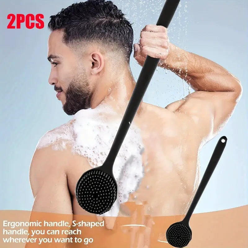 Back Scrubber | Long Handle | Soft Silicone | 380mm Length