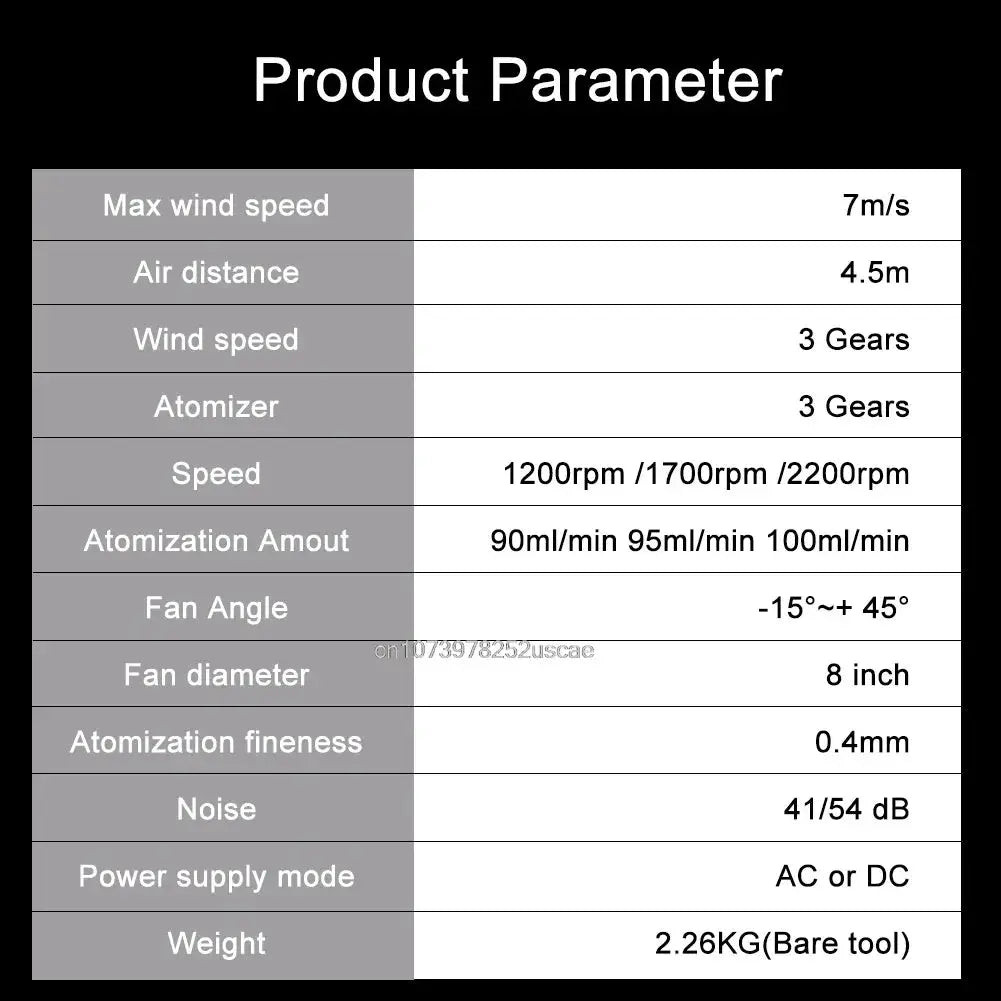 WORX 8inch Cordless Jobsite Fan 7M/s 2200rpm 100ml/min atomizer Rechargeable WU053 Universal 20v Green Battery Platform from PriceLows™