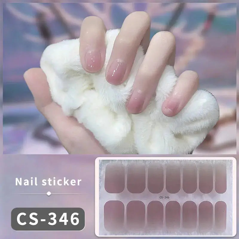 Full Cover Nail Stickers Fashion Nail Polish Nail Decoration Sparkling Glitter Self Adhesive Manicure Designer Nail Art Sticker from PriceLows™