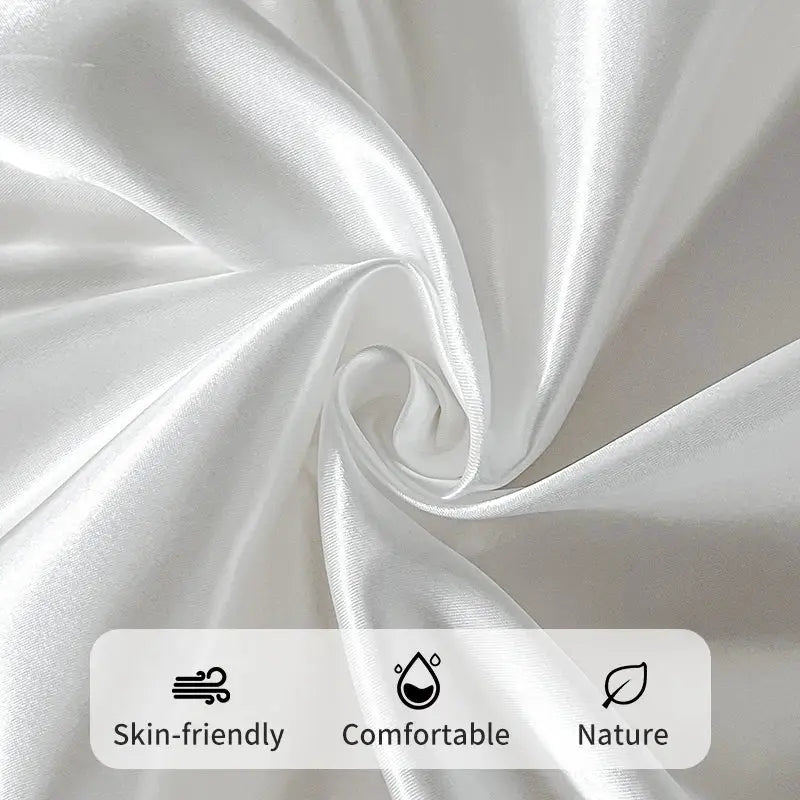 Satin Elastic Fitted Sheet Solid Mattress Cover 360 Band Bed Sheet for Single Double Couple King Queen Full Twin Bedsheet from PriceLows™