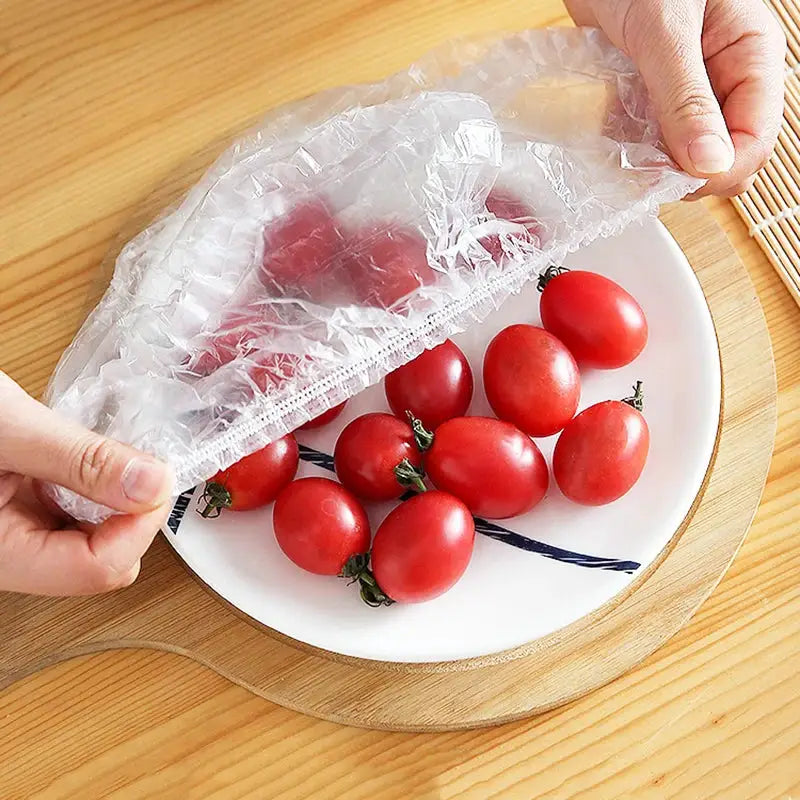 Disposable Food Storage Covers | Elastic Fit | PE Material | Fits 20-40 cm