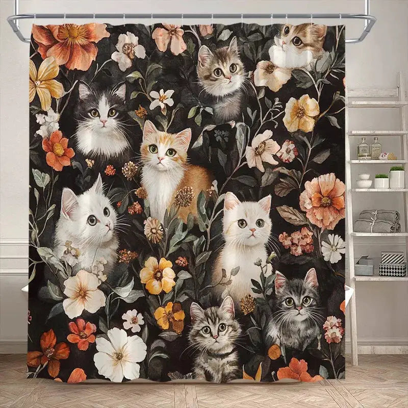 Funny Bathing Dogs Shower Curtain Bathtub Wash Your Paws Cute Pet Cartoon Animals Bath Curtains Fabric Bathroom Decor with Hooks from PriceLows™