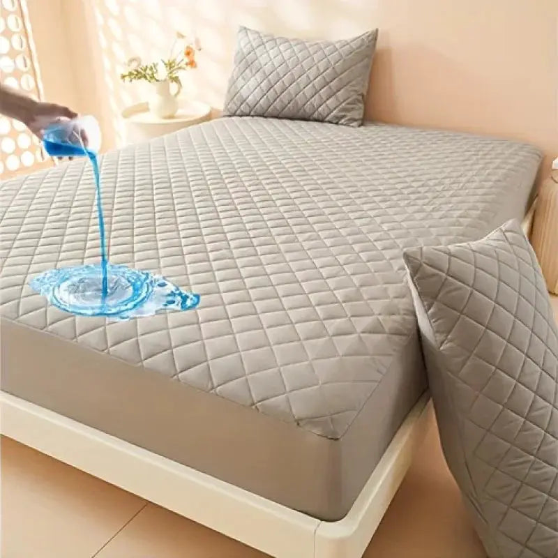 2/3pcs High Quality Waterproof Mattress Protector Set With Ultra-Soft Envelope Pillowcase Closures, Noiseless Fitted Sheet from PriceLows™
