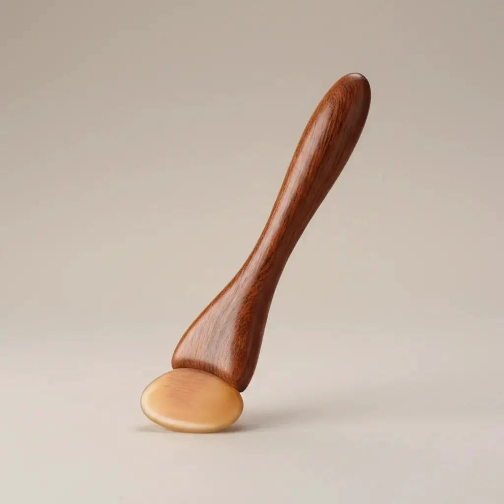 Goat Horn Sandalwood Massager | Meridian Scraping Tool | Natural Material