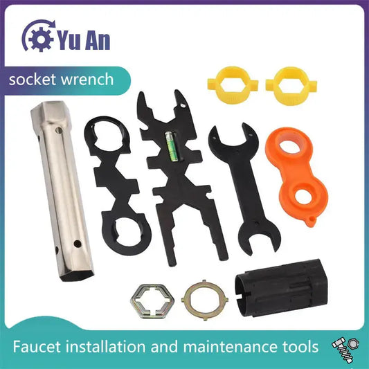 Drainer Wrench Faucet Multi-Function Socket Wrench Tool Toilet Bubbler Inlet Pipe Installation Accessories from PriceLows™
