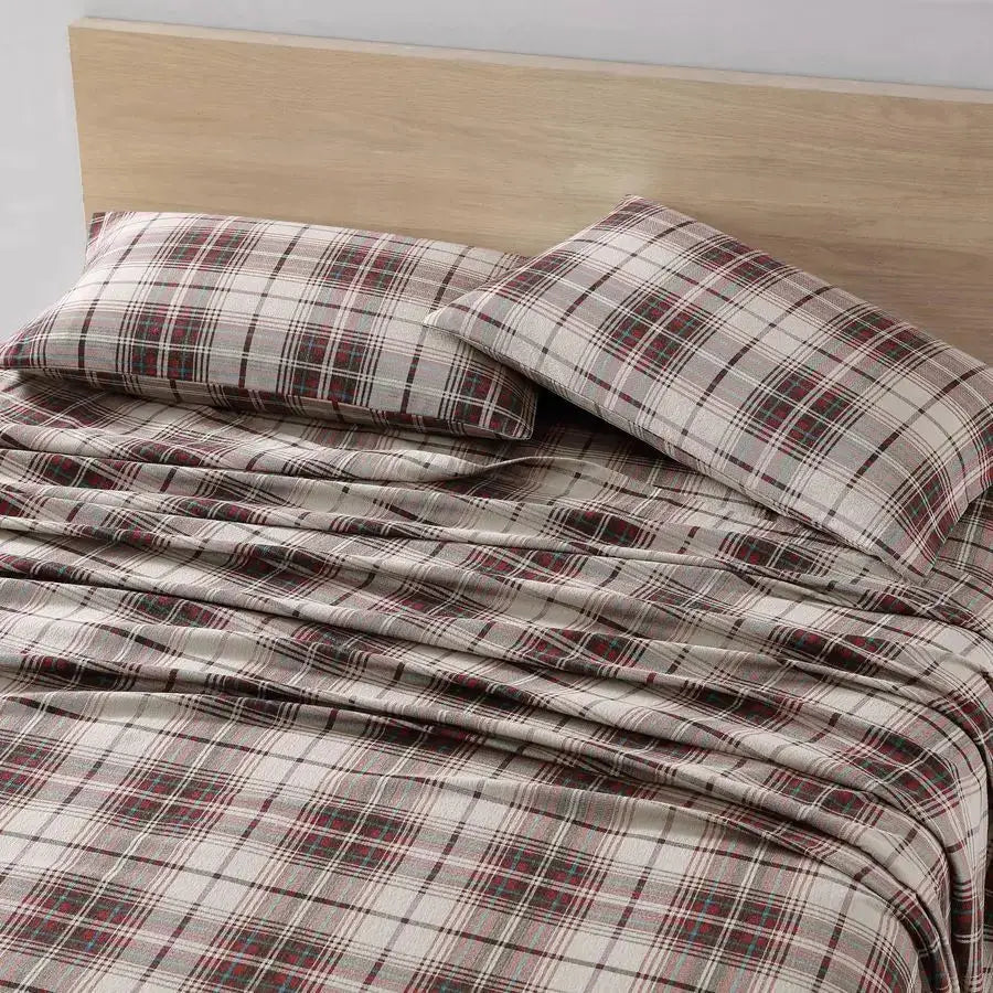 Flannel Sheets Queen Size, AntiPilling amp Wrinkle Resistant Cotton, Touchably Soft for AllSeason Comfort Bed Sheets with Matchi from PriceLows™