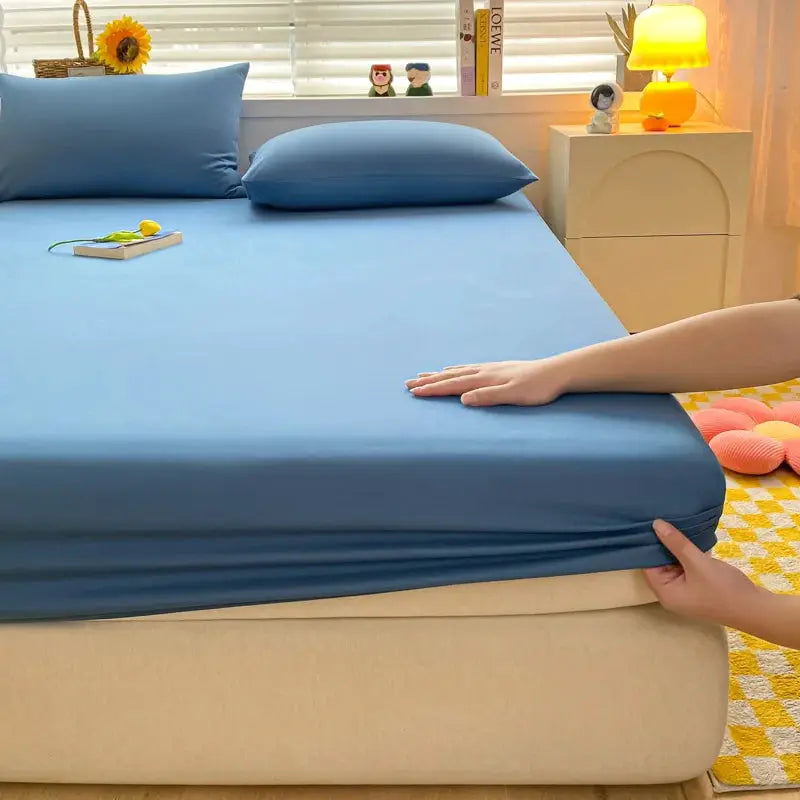 Fitted Bed Sheet | Soft Cotton | Solid Color | Twin Full Queen King