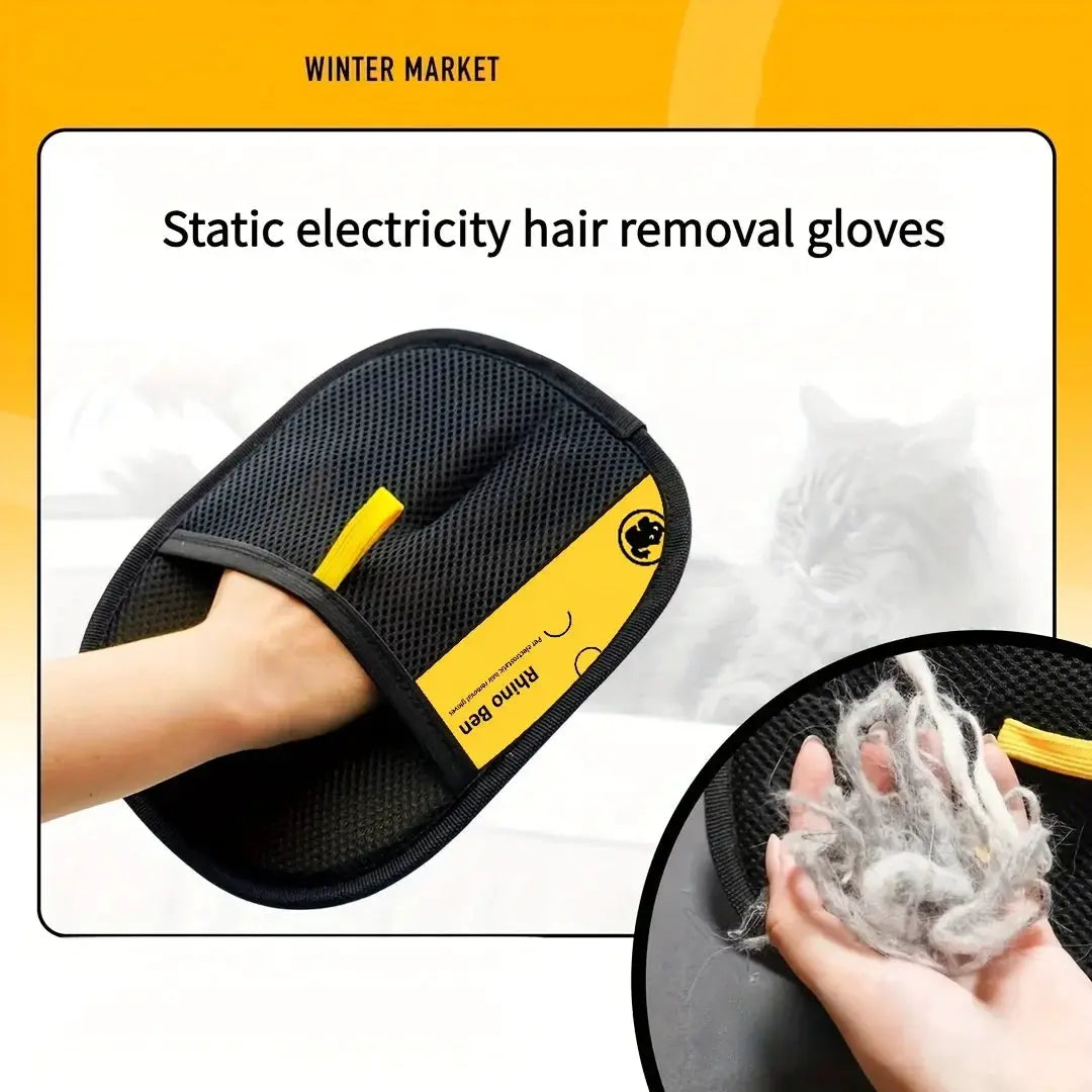 2-Piece Pet Hair Removal Gloves – Double-Sided Cat Brushes, Anti-Shedding Grooming Gloves, Hair Control Care Tools from PriceLows™