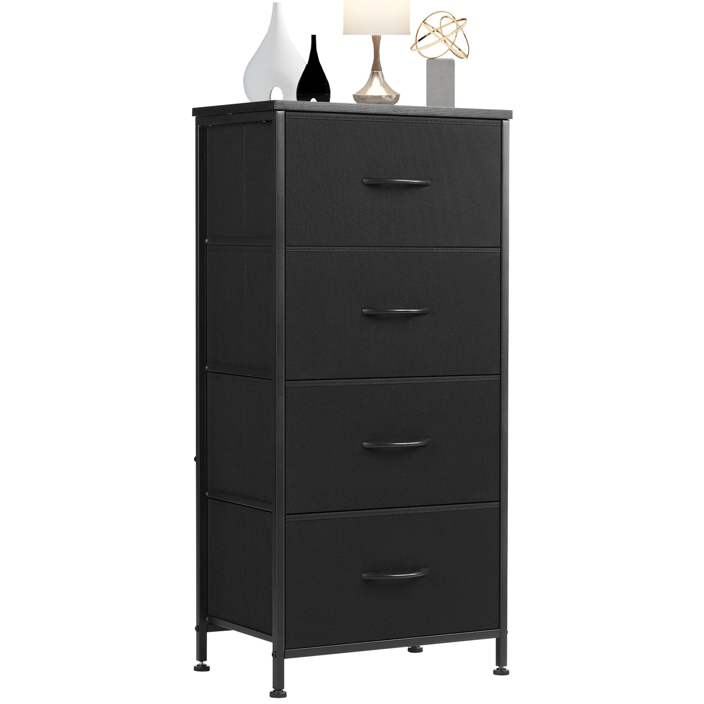 Dresser | 4 Fabric Drawers | Steel Frame | Assembly Required