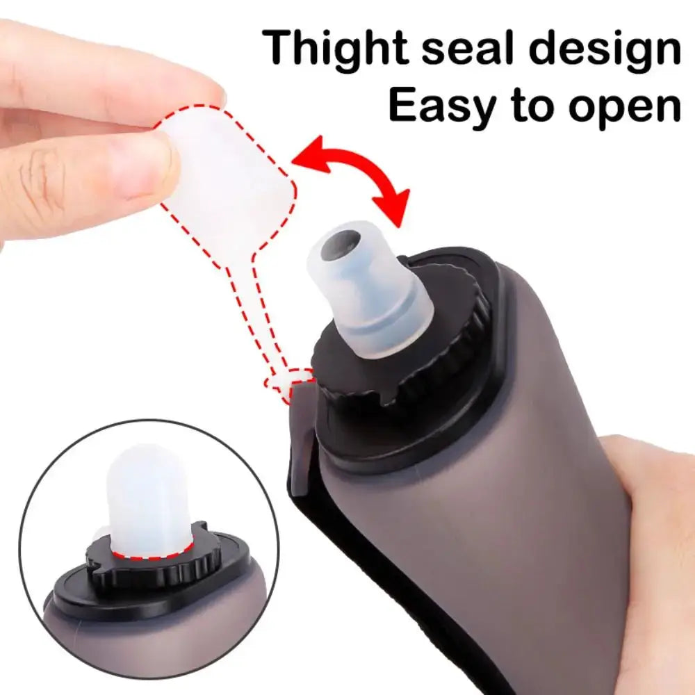 Handheld Collapsible Cycling Bottle Silicone 350ml Capacity Hydration Bottle Wide Mouth Water Bottle Gym from PriceLows™