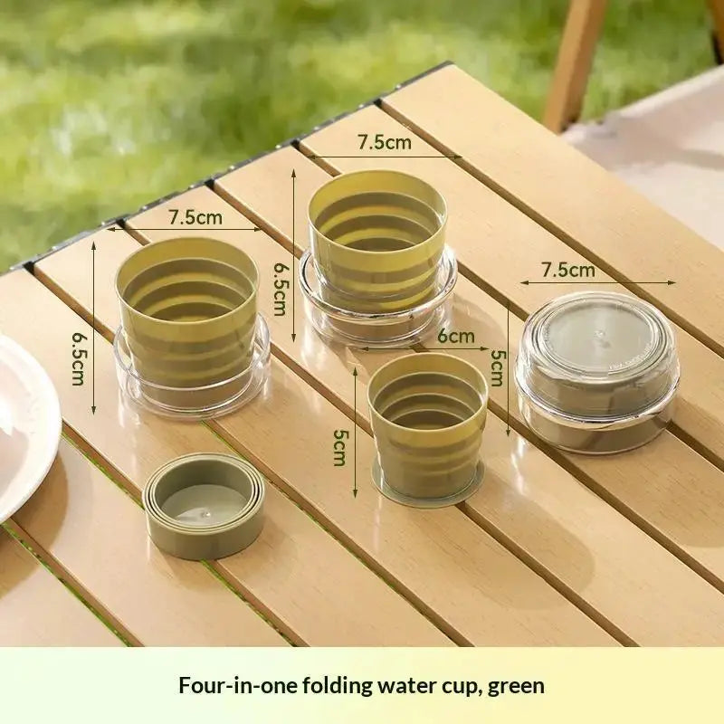 4Pcs Food Grade Silicone Collapsible Cup Portable Outdoor Camping Hiking Picnic Travel Drink Cup from PriceLows™